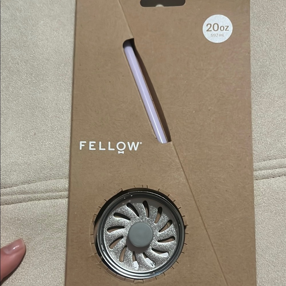 Fellow Carter 20 oz Lavender Straw and Sipper Stopper